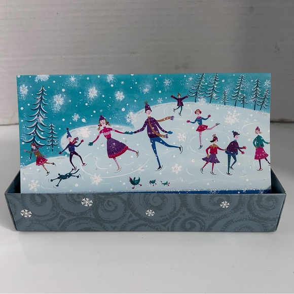 American Greetings holiday cards 15 cards 15 envelopes - SKATING - Picture 1 of 5